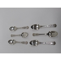 A set of 6 early Victorian Kings Pattern Dessert Spoons, by Robert Williams, Exeter, approx. weight ... 