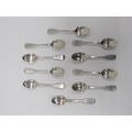 A set of 10 Victorian silver monogrammed Teaspoons, possibly by William Lock & Co.?, approx. weight ... 