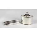 A 19th Century Chester silver Tea Caddy, together with a Birmingham Cigar Case and a Victorian silve... 