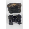 An unusual late 19th Century pair of French Opera Glasses, 'La Mignonne' in the shape of a ladies pu... 