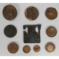 Collection of Dante Commemorative Bronze Medallions - RavennaDante Alighiri: 1. Circular bronze Meda... 