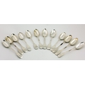 A very good matching set of 12 English William IV silver Serving Spoons, possibly by George Webb, Lo... 