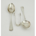 A pair of plain Victorian silver Serving Spoons, by Henry John Lias & James Wakely, London c. 1881, ... 