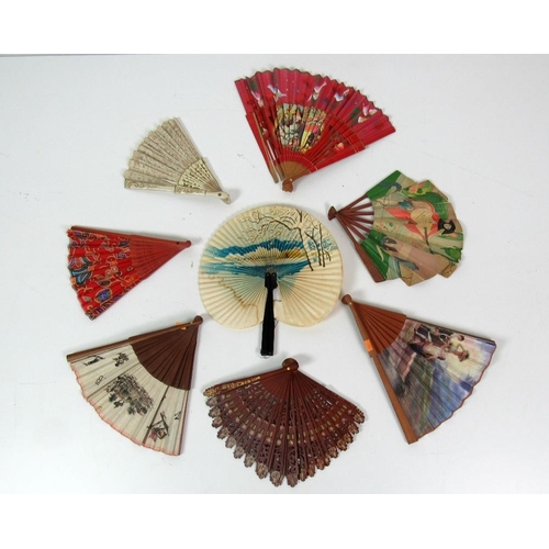 107 - A collection of 8 Continental and Oriental Fans, of various designs. (8)