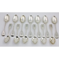 A set of late George III Irish silver Dessert Spoons, Dublin c. 1806, possibly by Robert Sawyer; als... 