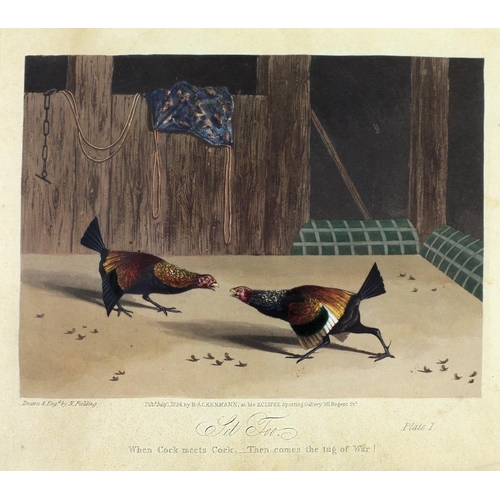 723 - After N. FieldingColoured Prints: A set of six Cock Fighting Engravings, published July 1st 1834 by ... 