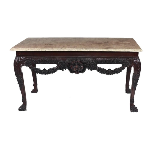 783 - An important 19th Century Irish George III style mahogany carved mask Side Table, attributed to M. B... 