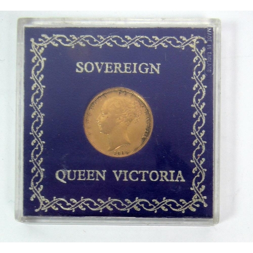 85 - A good early Victorian full gold Sovereign for 1884, with shield back. (1)