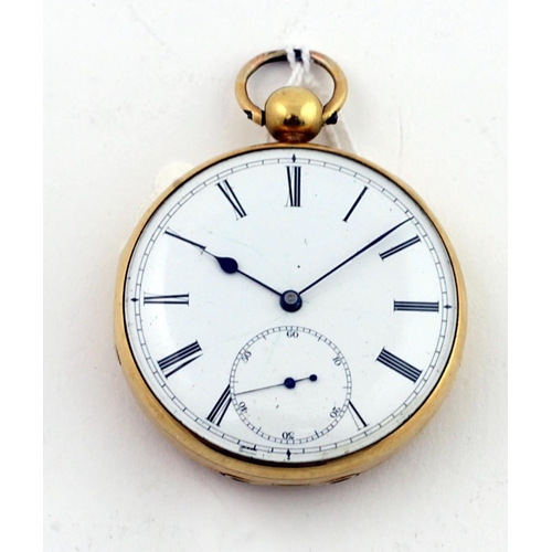 87 - A heavy George IV 18ct gold Pocket Watch, Chester c. 1829, with fusee movement, plain case, the whit... 