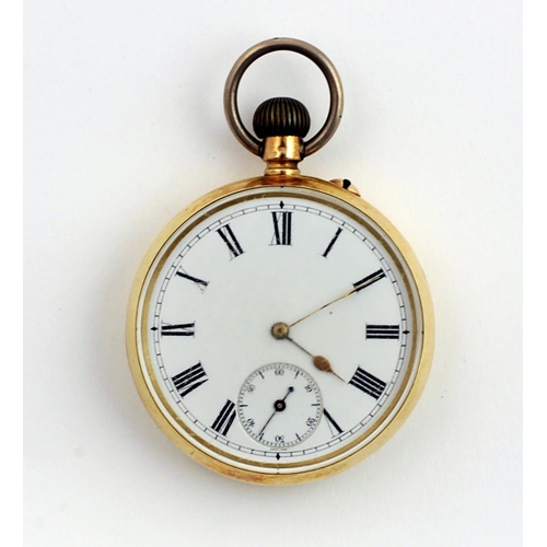 89 - A 19th Century gold cased keyless Swiss made Pocket Watch, examined by J.W. Benson, Ludgate Hill, Lo... 