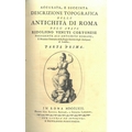 Venuti (Ridolfino) Accurata, e Succinta Descrizione Topografica della Antichita di Roma, Vol. I 4to ... 