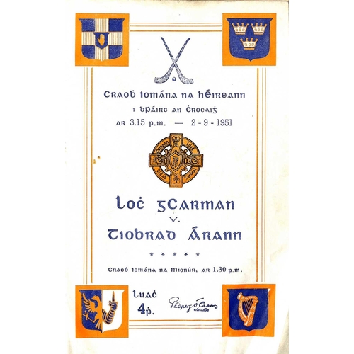 612 - Wexford V. Tipperary, 1951G.A.A.: Hurling, 1951, Craobh Iomana na hEireann i bPairc an Chrocaigh 2.9... 