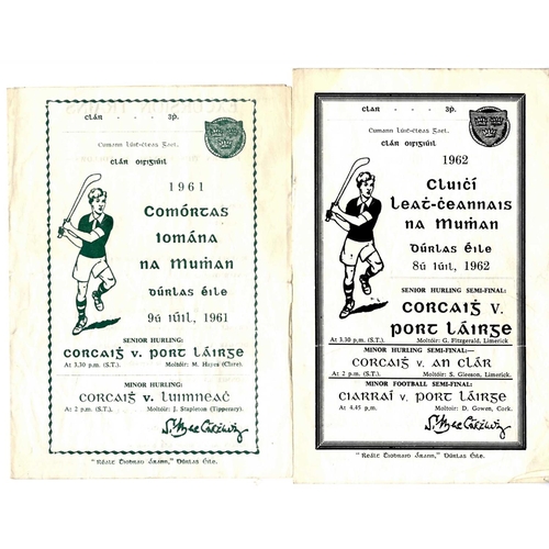 638 - G.A.A.: Hurling & Football, 1960's (Munster) a collection of approx. 22 Match Programmes for Club, N... 