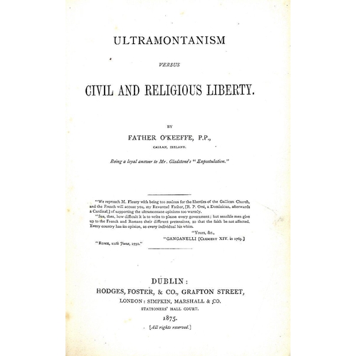 104 - The Father O'Keeffe CaseCo. Kilkenny: O'Keeffe (Fr. Robert) Callan, Co. Kilkenny, Ultramontanism ver... 