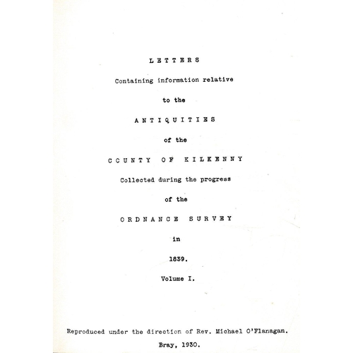 128 - Co. Kilkenny: [O'Donovan (J.)] Letters ... Relative to the Antiquities of the County of Kilkenny Col... 