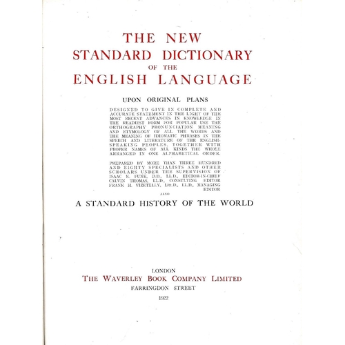 67 - Inscribed by E. de ValeraWaverley Book Company - The New Standard Dictionary of the English Language... 