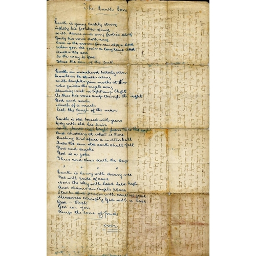 677 -                  Important Early Manuscript Poem by James StephensWith Critical Manuscript Comments ... 