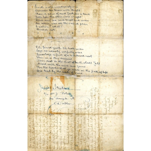 677 -                  Important Early Manuscript Poem by James StephensWith Critical Manuscript Comments ... 