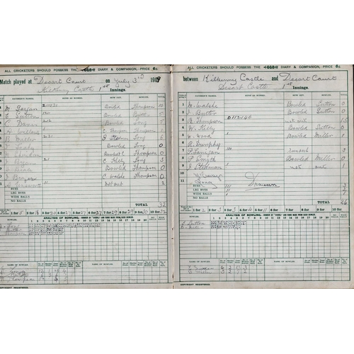 684 - Early Co. Kilkenny Cricket Records 1901 - 1914Cricket: Co. Kilkenny, a G.G.B. Cricket Scoring book f... 