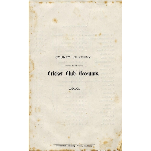 684 - Early Co. Kilkenny Cricket Records 1901 - 1914Cricket: Co. Kilkenny, a G.G.B. Cricket Scoring book f... 