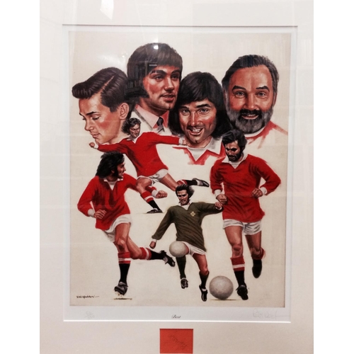 705 - Limited Edition Print, SignedSoccer: Manchester United: Deighan (P.) artist Best, Limited Edition pr... 