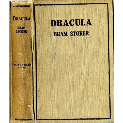 72 - First Edition of Dracula In IrishStoker (Bram) & O'Cuivin (Sean)trans. Dracula, 8vo D. 1933, hf. tit... 