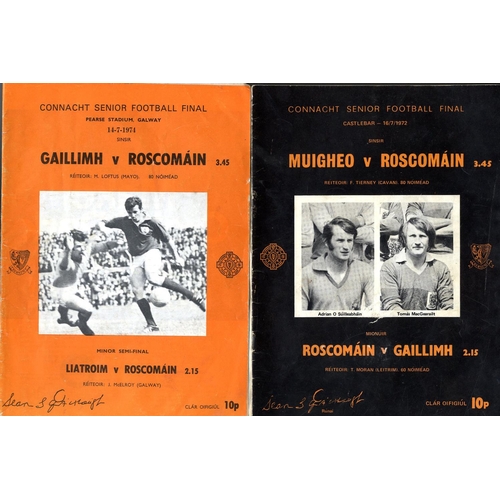 726 - G.A.A.: Football All-Ireland & Connacht Programmes 1960's / 1970's, a large Bundle of Official Match... 