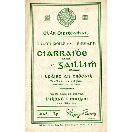 680 - 1940 All-Ireland Football FinalG.A.A.: Football, 1940, Craobh Peile na hEireann, Kerry V. Galway, 8v... 
