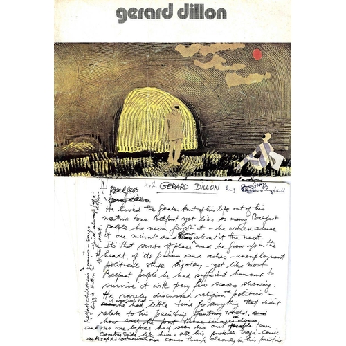 1171 - With Manuscript Notes by George CampbellDillon (Gerald) Artist -  Gerald Dillon 1916 - 1971 A Retros... 