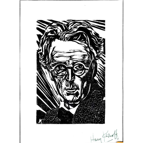 1181 - Signed Prints: Kernoff (H.) W.B. Yeats, approx. 6 1/2