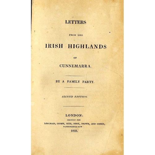 18 - [Wood (Mrs. Henry)] Letters from the Irish Highlands of Connemara, 12mo L. 1825. Second, dark blue h... 