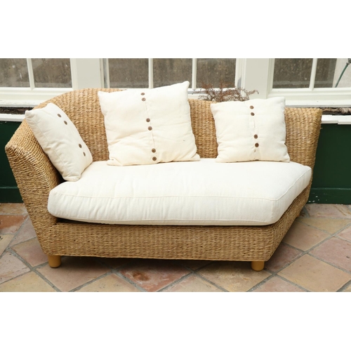11 - An attractive 8 piece cane work Conservatory Suite, consisting of a two seater settee, two matching ... 