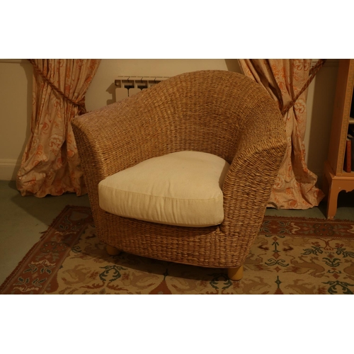 11 - An attractive 8 piece cane work Conservatory Suite, consisting of a two seater settee, two matching ... 