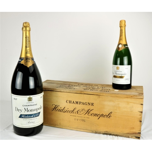 149 - 1989 Heidsieck Champagne; Mathusalem 6 litres (8 bottles) timber boxed; 1982 Heidsiech Champagne, Ma... 