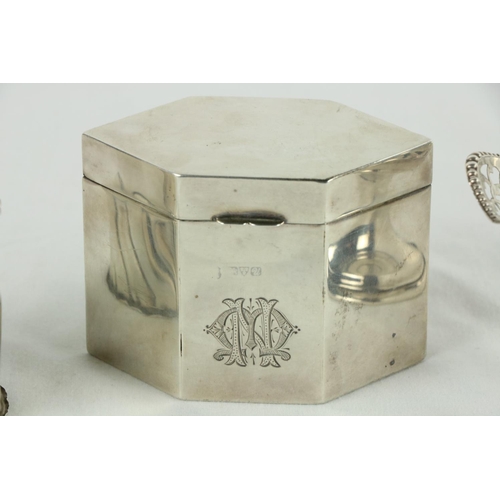 194 - A small cylindrical gadroon moulded silver Tea Caddy, Birmingham 1897, 65 grams, together with anoth... 