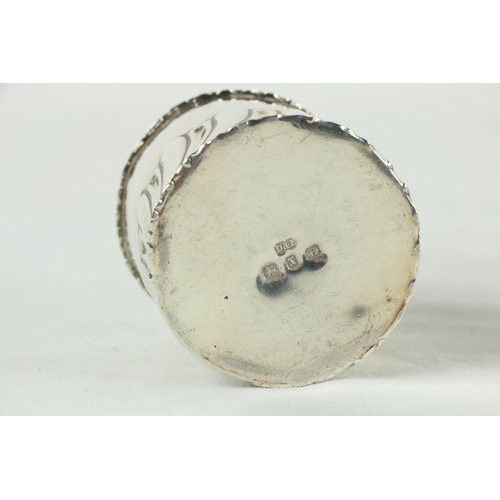 194 - A small cylindrical gadroon moulded silver Tea Caddy, Birmingham 1897, 65 grams, together with anoth... 