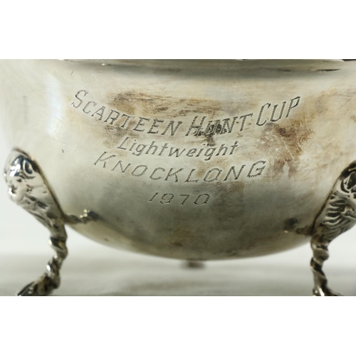 196 - An Irish silver Sugar Bowl, with 1916 - 1966 commemoration mark by B.M. Dublin, with shaped rim on t... 