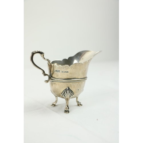 209 - A Victorian silver Set, knife, fork, spoon and napkin, London c. 1858, in original case with label o... 