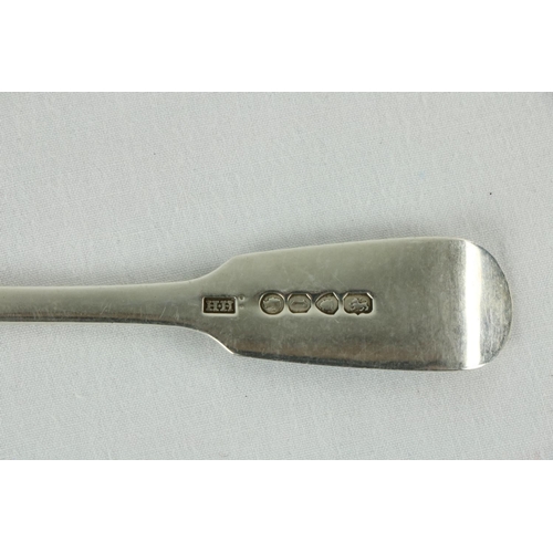 212 - A set of 8 silver Dessert Spoons, London 1903, 404 grams, together with a set of 6 fiddle pattern Su... 