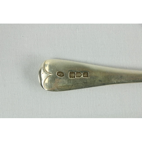 212 - A set of 8 silver Dessert Spoons, London 1903, 404 grams, together with a set of 6 fiddle pattern Su... 