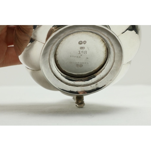 213 - A fine quality and attractive William IV English silver three piece Tea Service, by Paul Storr, Lond... 