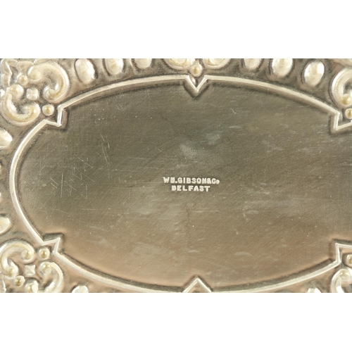 217 - A very unusual cased and silver plated Grape Service, by William Gibson, Belfast, with fruit and flo... 