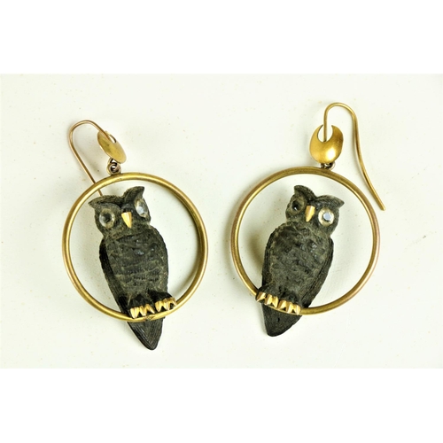 226 - A 19th Century bog oak Ladies Bracelet, decorated with shamrocks and central harp, together with a p... 