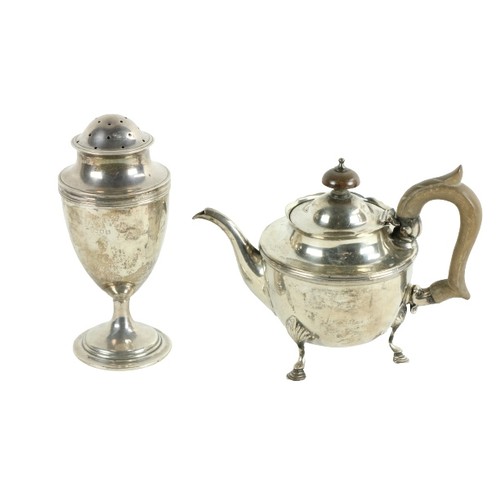 214 - A silver vase shaped Castor Sugar Shaker, London 1904 by W. Comyns & Sons, 6