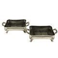 A good heavy pair of early 19th Century silver plated Dish Stands, with scroll feet. (2)... 
