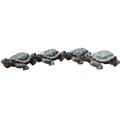 A good set of 4 heavy cast bronze Fountain or Garden Pond Ornaments, each modelled as a crawling Tur... 