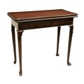 An 18th Century Irish mahogany fold-over Card Table, with rectangular top and plain frieze drawer on... 
