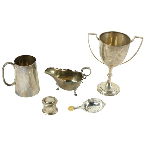 206 - A silver two handled Trophy Cup, Sheffield 1909, by Elkington & Co., 8 3/4