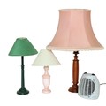 Three assorted electric Table Lamps, and an electric Fan Heater. (4)... 