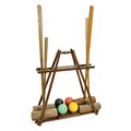 The 'Ilsborne' Croquet Carrier Stand, made by F.H. Ayres of London, with four mallets and four balls... 